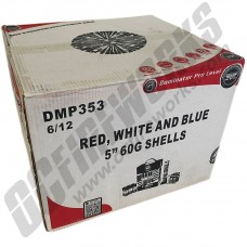 Wholesale Fireworks Red, White and Blue 5" Canister Shells Case 6/12 (Wholesale Fireworks)